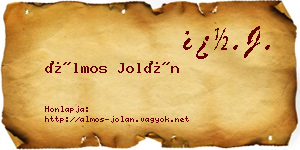Álmos Jolán névjegykártya